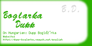 boglarka dupp business card